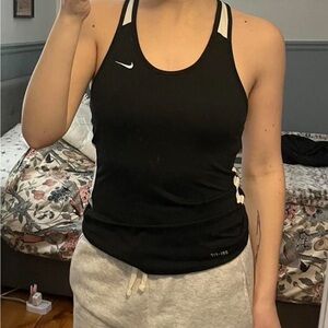 Nike Black Fitted Workout Tank Top